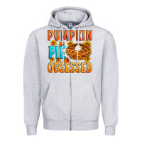 Heather Grey Pumpkin pie obsessed Zipper Hoodie - Artiststas