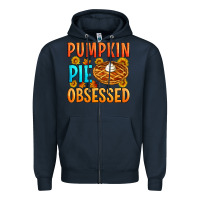 Navy Pumpkin pie obsessed Zipper Hoodie - Artiststas
