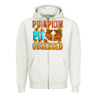 Oatmeal Heather Pumpkin pie obsessed Zipper Hoodie - Artiststas