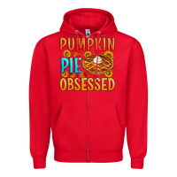 Red Pumpkin pie obsessed Zipper Hoodie - Artiststas