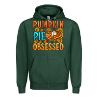 Sports Green Pumpkin pie obsessed Zipper Hoodie - Artiststas