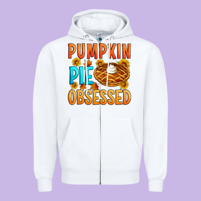 Pumpkin Pie Obsessed Zipper Hoodie Designed By Artiststas