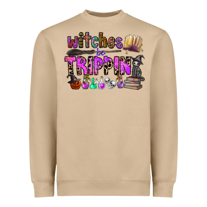 Witches Be Trippin Heavyweight Sweatshirt by CowhideDigitalArt | Teevron