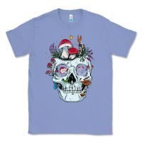 Colony Blue halloween skull collector mushrooms flowers and butterflies sweatshirt Classic Tee - trangStudio