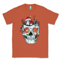 Copper halloween skull collector mushrooms flowers and butterflies sweatshirt Classic Tee - trangStudio