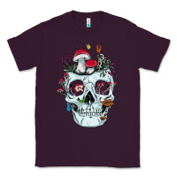 Plum halloween skull collector mushrooms flowers and butterflies sweatshirt Classic Tee - trangStudio