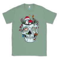 Sage halloween skull collector mushrooms flowers and butterflies sweatshirt Classic Tee - trangStudio