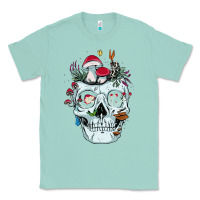 Seafoam halloween skull collector mushrooms flowers and butterflies sweatshirt Classic Tee - trangStudio