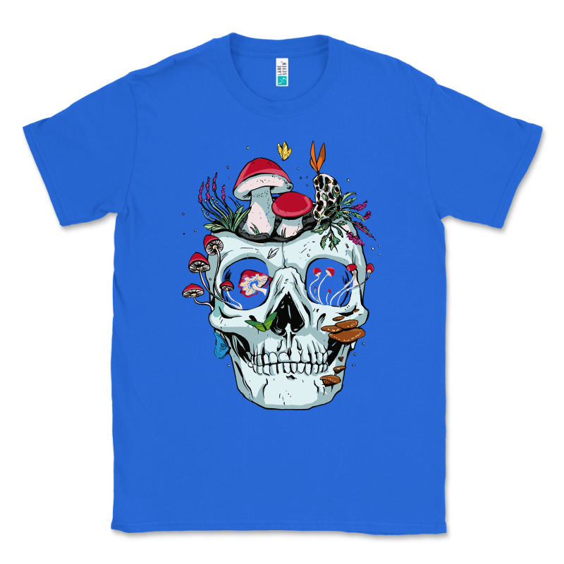 Halloween Skull Collector Mushrooms Flowers And Butterflies Sweatshirt Classic Tee by trangStudio | Teevron