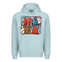 Blue Mist Baseball nana leopard frame Premium Hoodie - LillyAllenDesigns