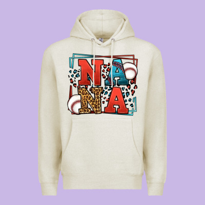 Baseball Nana Leopard Frame Premium Hoodie Designed By Lillyallendesigns