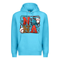 Ocean Blue Baseball nana leopard frame Premium Hoodie - LillyAllenDesigns