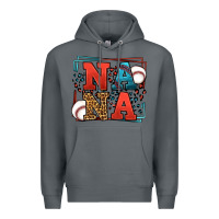 Rock Baseball nana leopard frame Premium Hoodie - LillyAllenDesigns