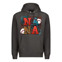 Smoke Baseball nana leopard frame Premium Hoodie - LillyAllenDesigns
