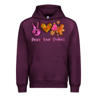Mauve Wine peace love cookies Urban Hoodie - AdoDesignShop