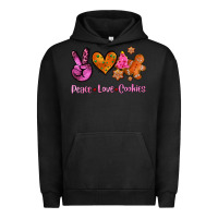 Pigment Black peace love cookies Urban Hoodie - AdoDesignShop