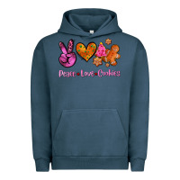 Pigment Midnight Navy peace love cookies Urban Hoodie - AdoDesignShop