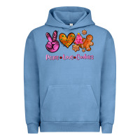 Pigment Pebble Blue peace love cookies Urban Hoodie - AdoDesignShop