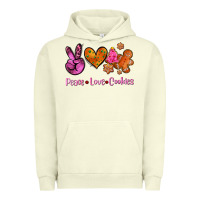 Pigment Pistachio peace love cookies Urban Hoodie - AdoDesignShop