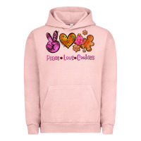 Pigment Salmon peace love cookies Urban Hoodie - AdoDesignShop