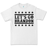 White let's go brandon black Premium Tee - Jasminsmagicworld