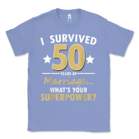 Colony Blue 50 years of marriage superpower 50th wedding anniversary Classic Tee - trangStudio