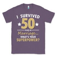 Lavender 50 years of marriage superpower 50th wedding anniversary Classic Tee - trangStudio