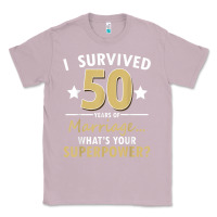 Lilac 50 years of marriage superpower 50th wedding anniversary Classic Tee - trangStudio