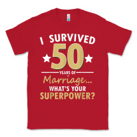 Red 50 years of marriage superpower 50th wedding anniversary Classic Tee - trangStudio