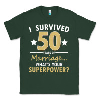 Sports Green 50 years of marriage superpower 50th wedding anniversary Classic Tee - trangStudio