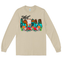 Mushroom Inked Mama Flowers Cow Long Sleeve Tee - CowCowDesign