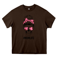 Chocolate Brown Pink Flower Mom Skull Heavy Core Tee - Bettercallsaul
