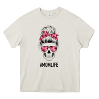 Cream Pink Flower Mom Skull Heavy Core Tee - Bettercallsaul