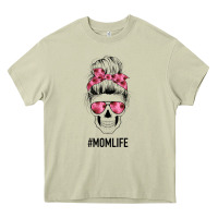 Pink Flower Mom Skull Heavy Core Tee | Teevron