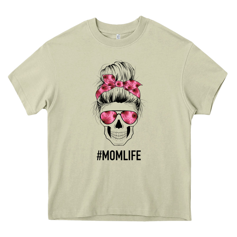 Pink Flower Mom Skull Heavy Core Tee by Bettercallsaul | Teevron