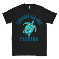 Black sanibel island beach design  sea turtle illustration gift pullover hoo Classic Tee - trangStudio
