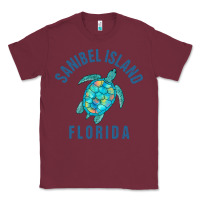 Burgundy sanibel island beach design  sea turtle illustration gift pullover hoo Classic Tee - trangStudio