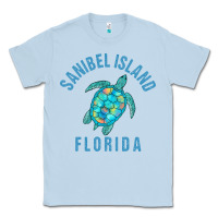 Dusty Blue sanibel island beach design  sea turtle illustration gift pullover hoo Classic Tee - trangStudio