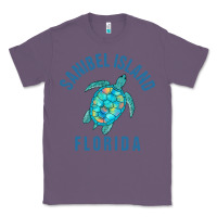 Sanibel Island Beach Design  Sea Turtle Illustration Gift Pullover Hoo Classic Tee | Teevron