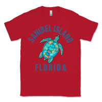 Red sanibel island beach design  sea turtle illustration gift pullover hoo Classic Tee - trangStudio