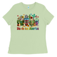 Matcha Mexican Dia De Los Muertos Coffee Cups Ladies Tee - texasbilliewilder