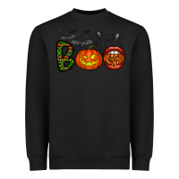 Black boo halloween Heavyweight Sweatshirt - CowhideDigitalArt