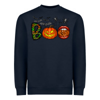 Navy boo halloween Heavyweight Sweatshirt - CowhideDigitalArt