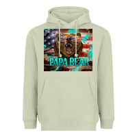 Matcha papa bear american flag  tumbler Heavyweight Hoodie - BarkalooDesign