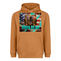 Meerkat papa bear american flag  tumbler Heavyweight Hoodie - BarkalooDesign