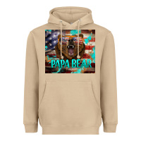 Mushroom papa bear american flag  tumbler Heavyweight Hoodie - BarkalooDesign