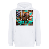 White papa bear american flag  tumbler Heavyweight Hoodie - BarkalooDesign