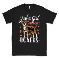 Black Kids Boxer Dog Just A Girl Who Loves Boxers Gift Classic Tee - trangStudio