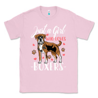 Bubblegum Pink Kids Boxer Dog Just A Girl Who Loves Boxers Gift Classic Tee - trangStudio