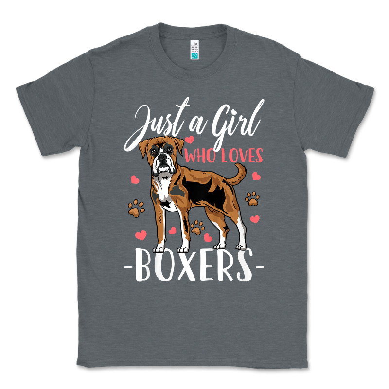 Kids Boxer Dog Just A Girl Who Loves Boxers Gift Classic Tee by trangStudio | Teevron